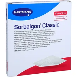Sorbalgon Classic 10x10 cm Calciumalginat-Kompresse Kohlpharma