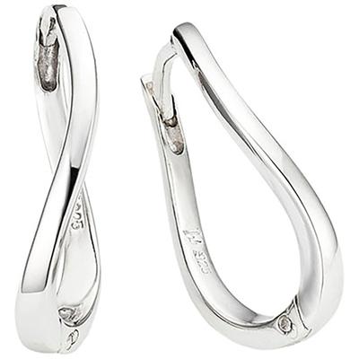 Paar Creolen "Schmuck Geschenk Silber 925 Klappcreole", silber (silberfarben), ANISTON JEWELRY & WATCHES, Ohrringe, Damen, Silber 925 (Sterlingsilber)