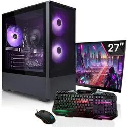 Systemtreff Gaming PC G254998 (512 GB, 16 GB, Intel Core Ultra 5 225F, Radeon RX 9060), PC, Schwarz