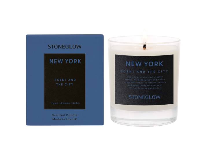 Stoneglow Duftkerze Explorer New York - Farbe: blau - Material: Glas/Wachs - 162