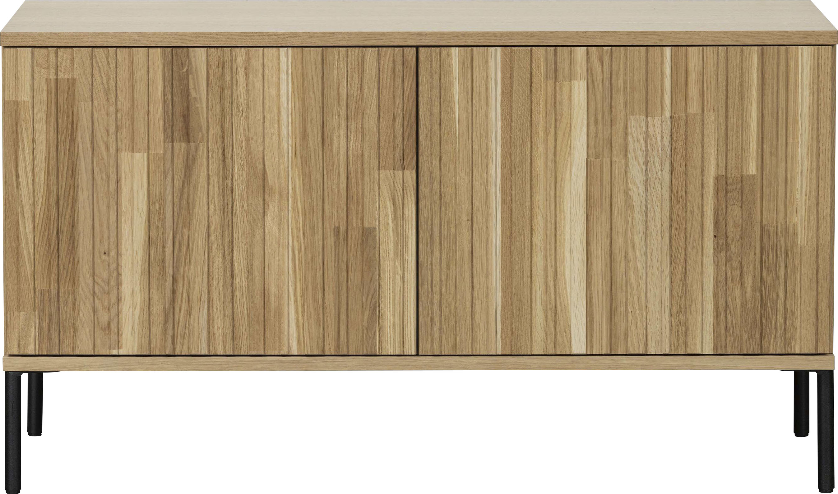 Sideboard WOOOD "New Gravure FSC Mix holz mit Druckmechanismus H 56 x B 150 x T 44 cm", beige (natur), B:100cm H:56cm T:44cm, Holzwerkstoff, Sideboards, Sideboard, Kommode Höhe 56 cm, mit grafischen Relieftüren, viel Stauraum natur B/H/T: 100cm x 56cm x 4