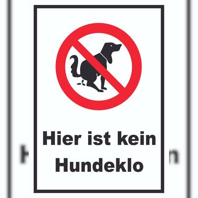 HB-Druck Hier ist kein Hundeklo Schild Hundehaufen A3 (297x420mm)