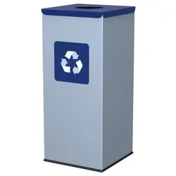 Hardwex Wertstoffsammler eckig, blauer Deckel, 60 l