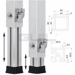 Guil PTA-440/90-160 Teleskopfuss, Montage Lichttechnik