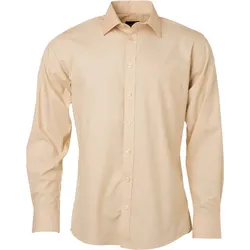 James & Nicholson Herren Popeline Hemd langarm JN678 stone XL