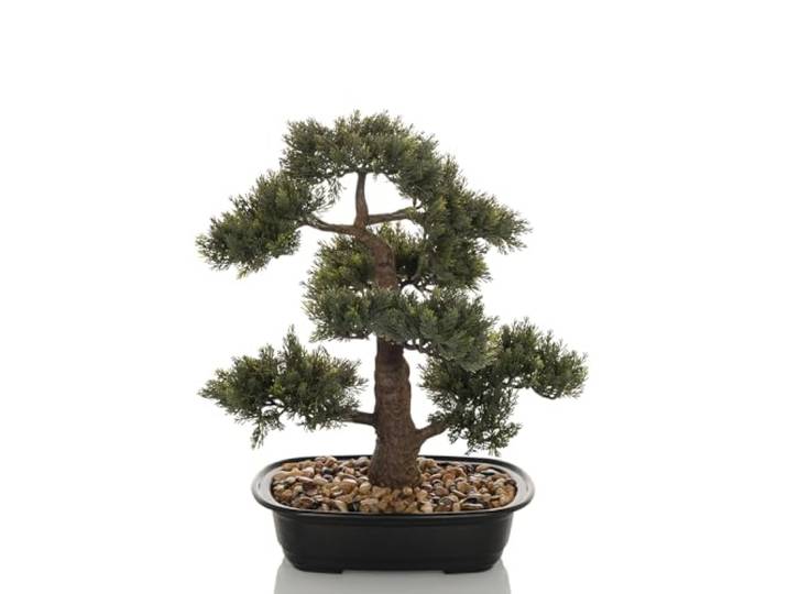 hjh OFFICE Plante Artificielle Bonsai Plante décorative Artificielle\, Arbre Artificiel Facile d'entretien\, Hauteur 44 cm\, pin\, Vert 871050