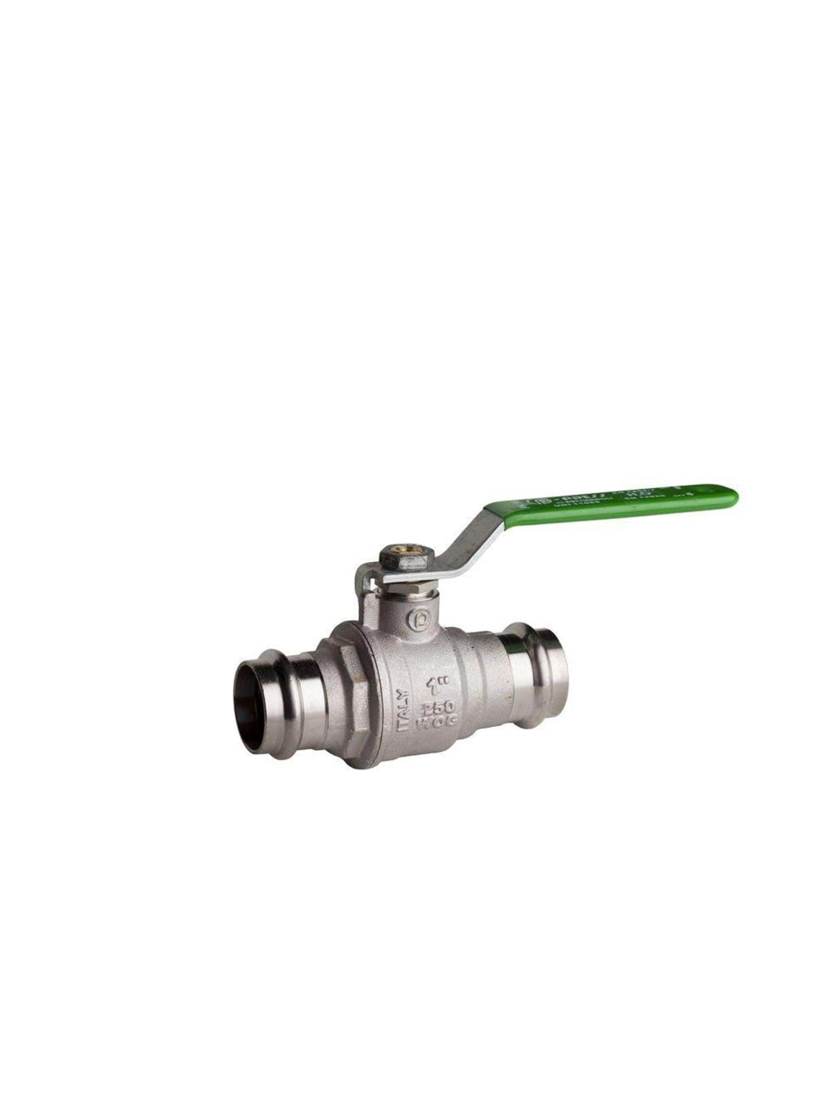 Pettinaroli Heavyduty fullway ball valve with press fittings ends green