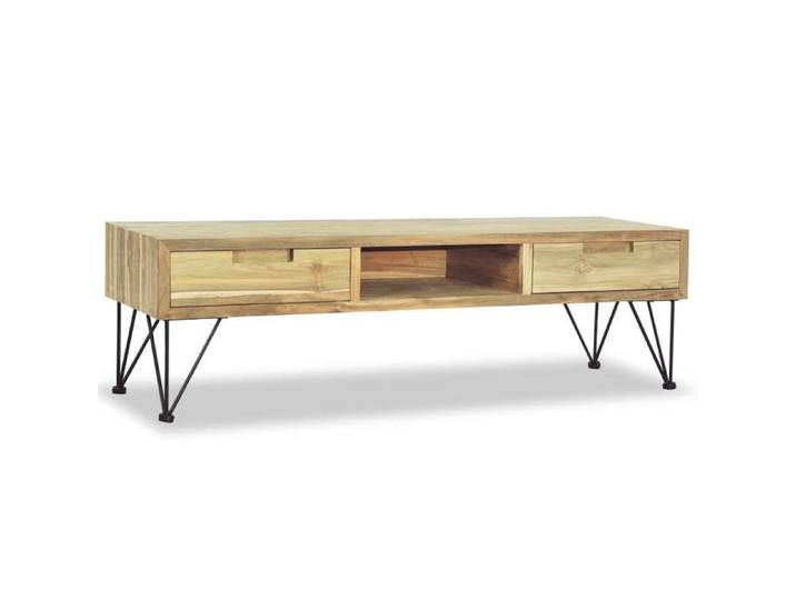 NEUF Armoire TV - Brun - Meuble TV - TABLE TV - 120x35x35 cm - Teck massif TT2744