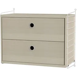 Nachttisch Hängeschrank Esche/Weiß