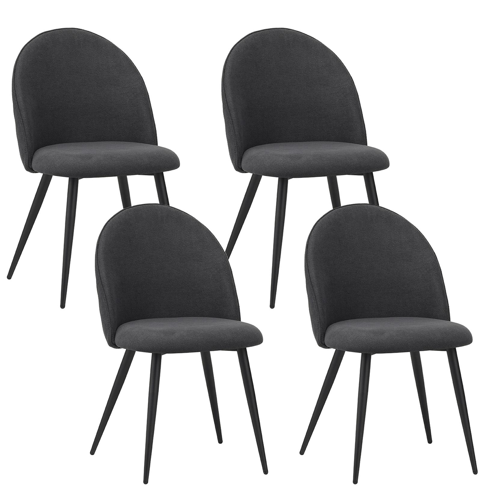 Albatros Esszimmerstühle mit Stoff-Bezug Capo Anthrazit - Stoff Stilvolles Vintage Design, Stoff-Bezug, SGS geprüfter Polsterstuhl - Moderner Küchenstuhl, Stuhl Esszimmer oder Esstisch Stuhl