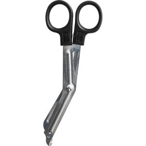 Holthaus Verbandschere Klein silber/schwarz 14,5cm, aus Edelstahl, autoklavierbar, für Rechtshänder