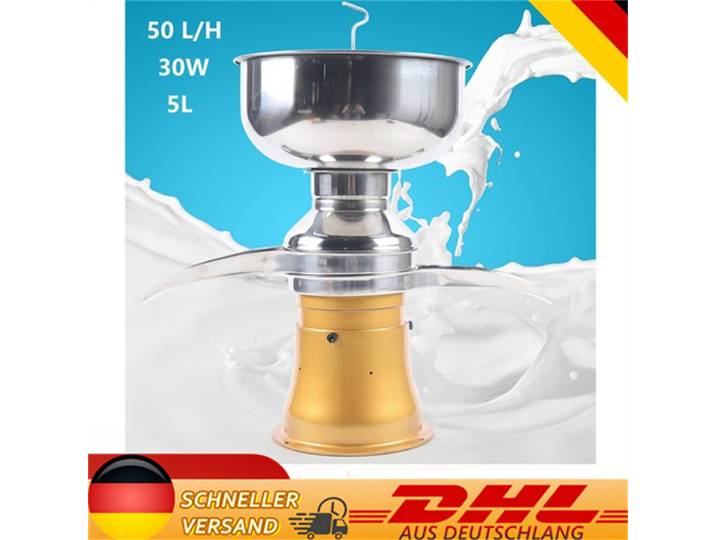BYMAOCAR centrifugeuse électrique intelligente centrifugeuse légère séparateur de lait capacité de lait ferme de lait de chèvre 50L acier inoxydable 30W