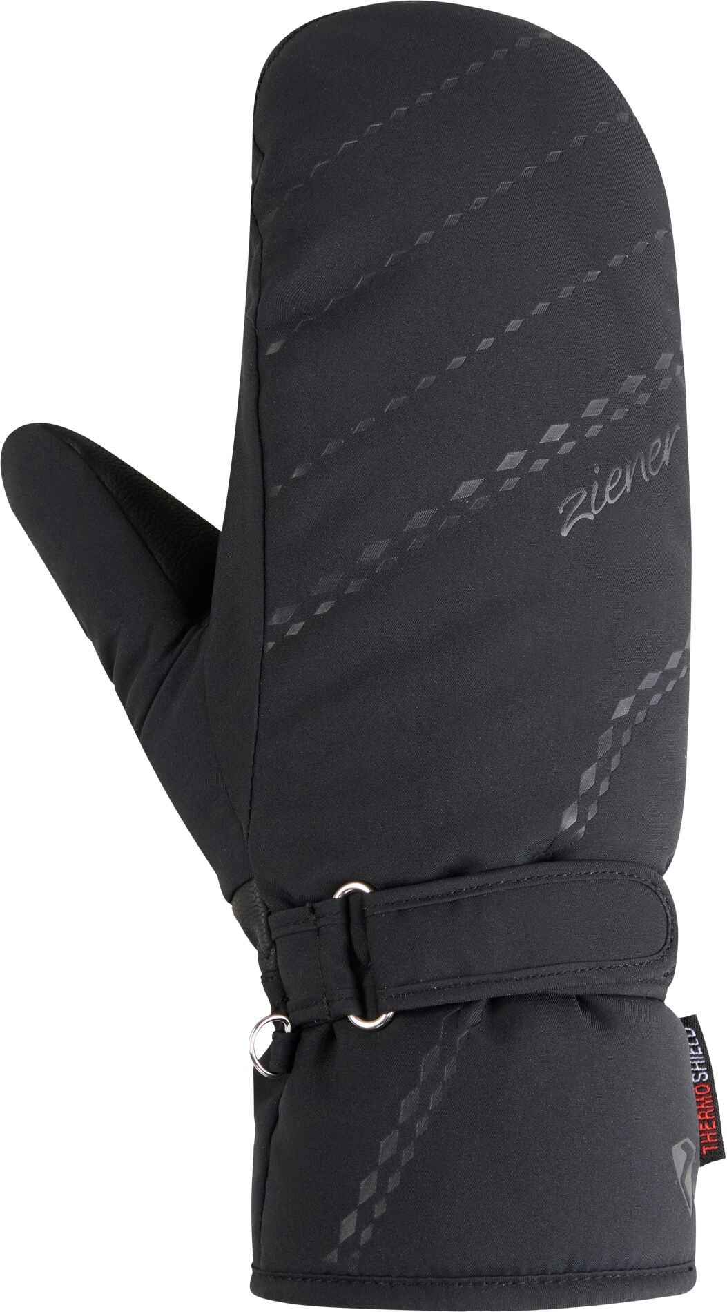 Fäustlinge ZIENER "KEVI-Z PR MITTEN glove", Damen, Gr. 7.5, schwarz, Polyester, Handschuhe Fäustlinge schwarz 7.5