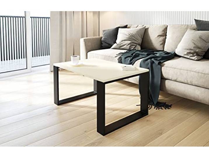 AKKE Couchtisch Wohnzimmertisch Beistelltisch Tisch Für Wohnzimmer Vanille 80 x 40 x 55