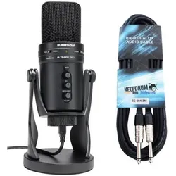 Samson G-Track Pro USB-Mikrofon mit Gitarrenkabel 3m, Mikrofon