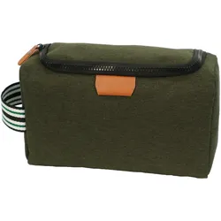 Kulturtasche grün mit Griff - grün