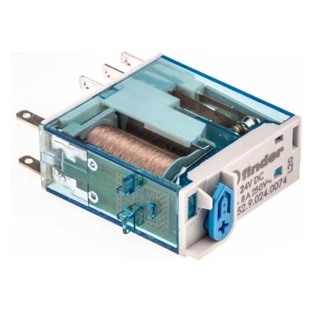 Finder Relais 8A 24VDC 2-Wechsler mit LED (46.52.9.024.0074)