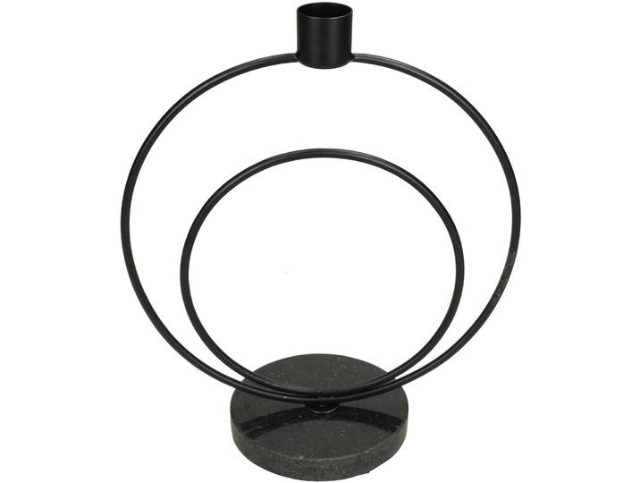 Kerzenständer Urban schwarz Metall H 21 cm - Kerzenständer