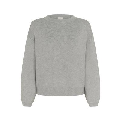 Strickpullover KAFFE "Damen Strickpullover KAmalina", Damen, Gr. S, grau (grau melange), Obermaterial: 80% Viskose CV. 20% Nylon NY., Pullover Strickpullover