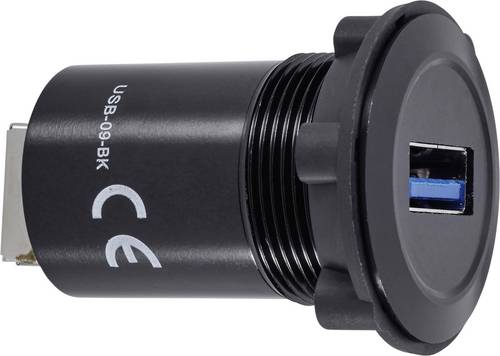 TRU Components USB-09-BK USB-Einbaubuchse 3.0 Buchse, Einbau Inhalt: 1St.