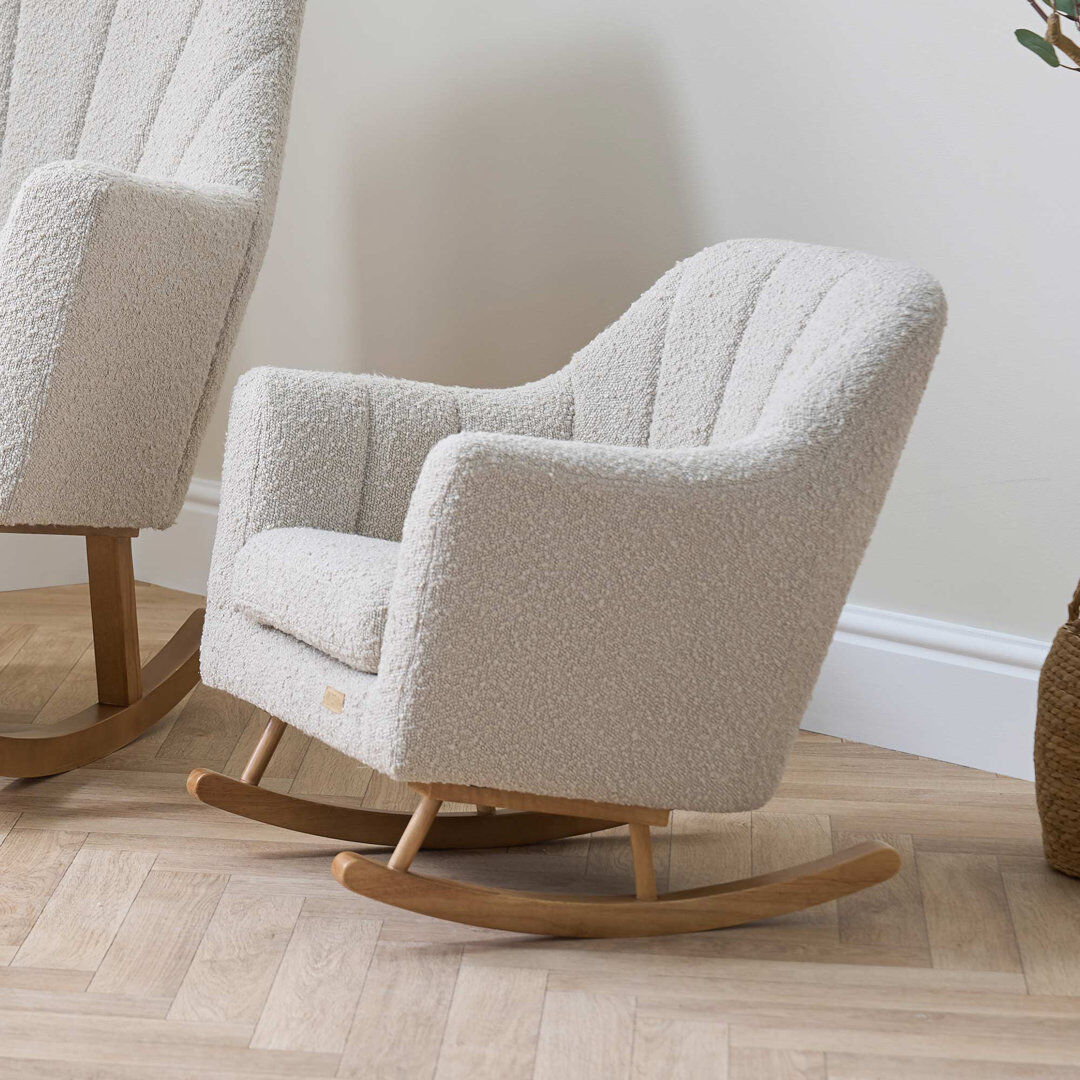 Tutti Bambini Jonah Mini Me Children's Rocking Chair Boucle Ocean Stone Beige 60cm H X 54cm W X 55cm D