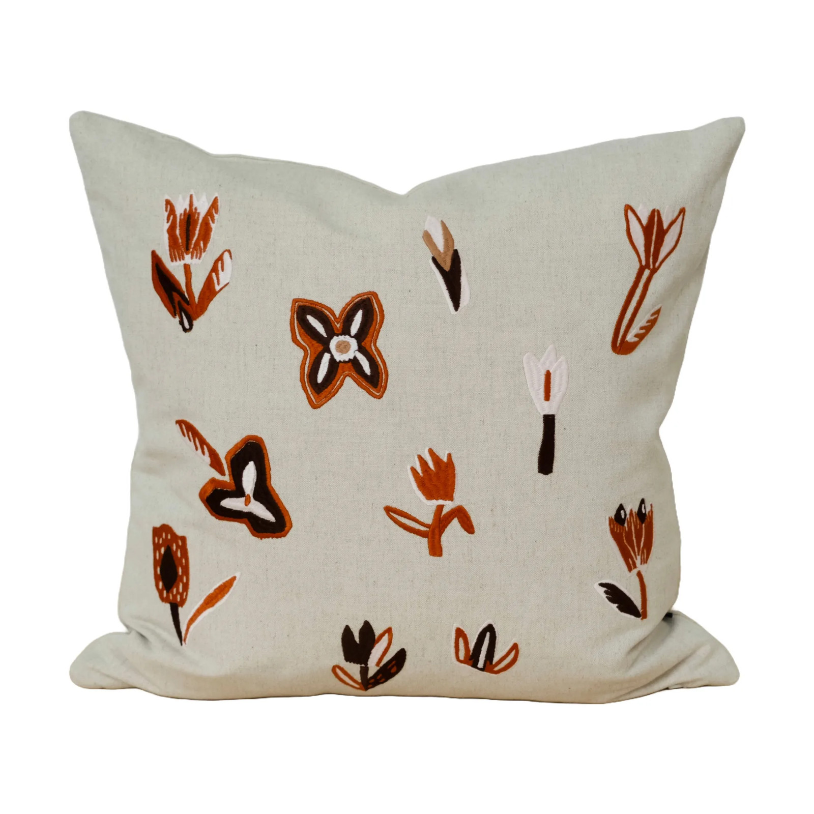 Fine Little Day Tulip kussenhoes Nature-red 48 x 48 cm