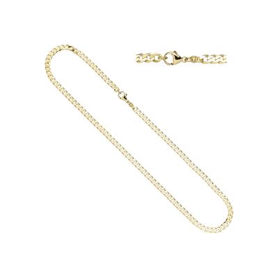 Goldkette JOBO, gold (gelbgold 333), Halsketten, Damen, Gelbgold 333, L: 50, Goldkette, Panzerkette 333 Gold 50 cm