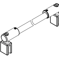HSK Ersatzteile Stabilisationsbügel Glas - Glas komplett, Schwarz-matt, E100321-20-68 E100321-20-68
