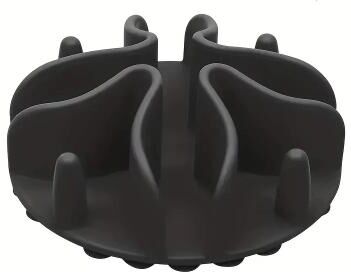 Inspired Finds Soft Silicone Slow Feeder Puzzle Bowl Insert For Dogs & Cats black s