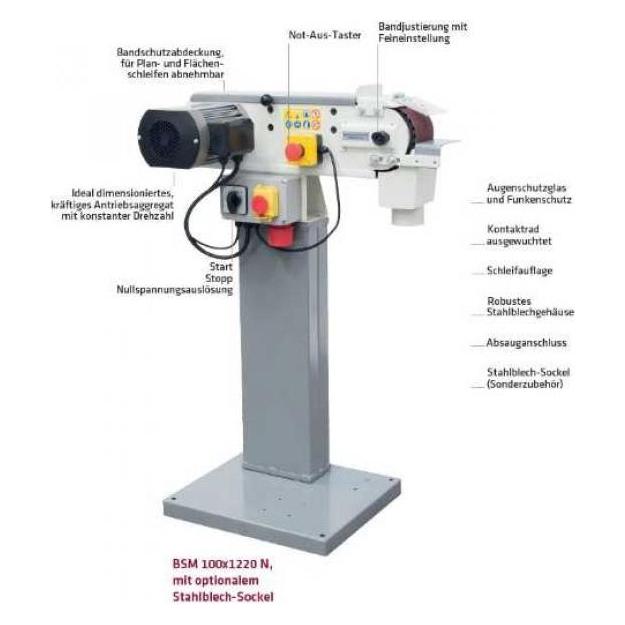 Elmag - Bandschleifmaschine BSM 100x1220 N, 230 Volt (82037)