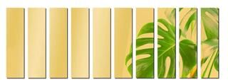 Uplift Picks Modern 3D Mirror Wall Strips Self Adhesive Decorative Trim 10 Piece Set gold 5x20cm