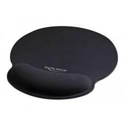 Delock 12559 Mauspad mit Handballenauflage Schwarz