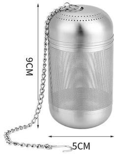 Multicon Wholesale Hub Infuser Ball Stainless Steel Tea Strainer Fine Mesh Filter For Teapot Coffee And Seasoning 1pc L With Chain