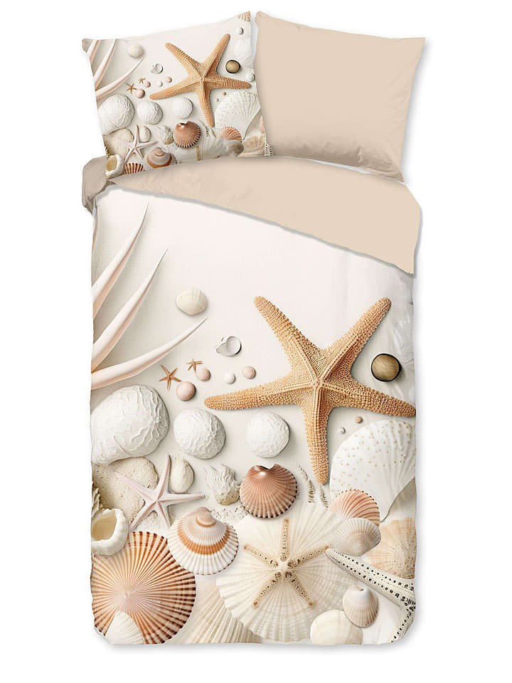 Good Morning Bettwäsche-Set ''Cote'' in Sand - 140x220 cm