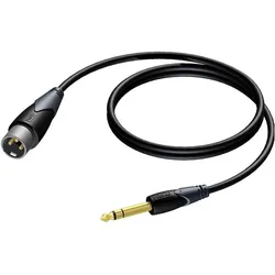 Procab Kabel Klinke 6,3 mm - XLR 1,5 m schwarz (CLA724 (1.50 m, XLR Kabel), Audiokabel