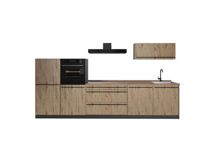 Cuisine R-Line 340cm plan de travail Chêne doré Chêne Artisan/Anthracite Vicco 67282