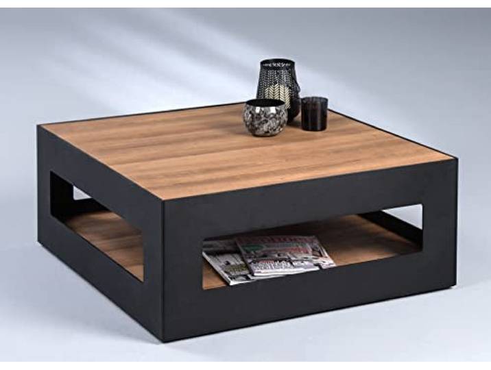 M2 Kollektion Couchtisch Cube in braun, B/H/T = 80x33x80cm