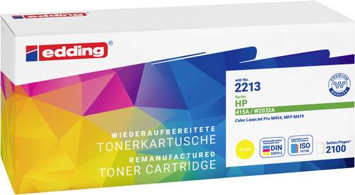 Edding Toner ersetzt HP 415A (W2032A) Kompatibel Gelb 2100 Seiten EDD-2213 18-2213