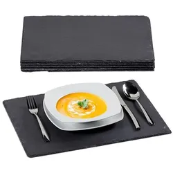 relaxdays Schieferplatte 30 x 40 cm 6er Set