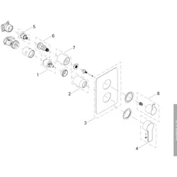 HSK Ersatzteile Griff Einhebelmischer (Chrom), E98551-1-41 E98551-1-41