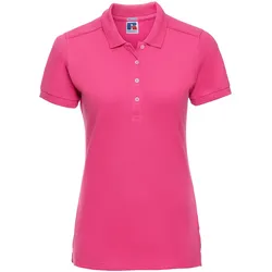 Russell Ladies Stretch Polo-Shirt Damen langer, schmaler Schnitt R-566F-0, fuchsia, 2XL