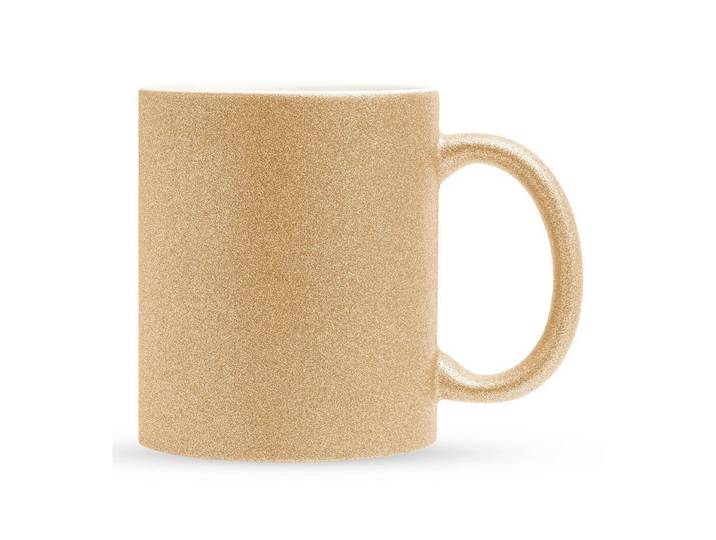 22Feels Tasse 72x Sublimation Rohling Glitzer Keramik 325ml (11oz) Farbig GOLD, 72-tlg.