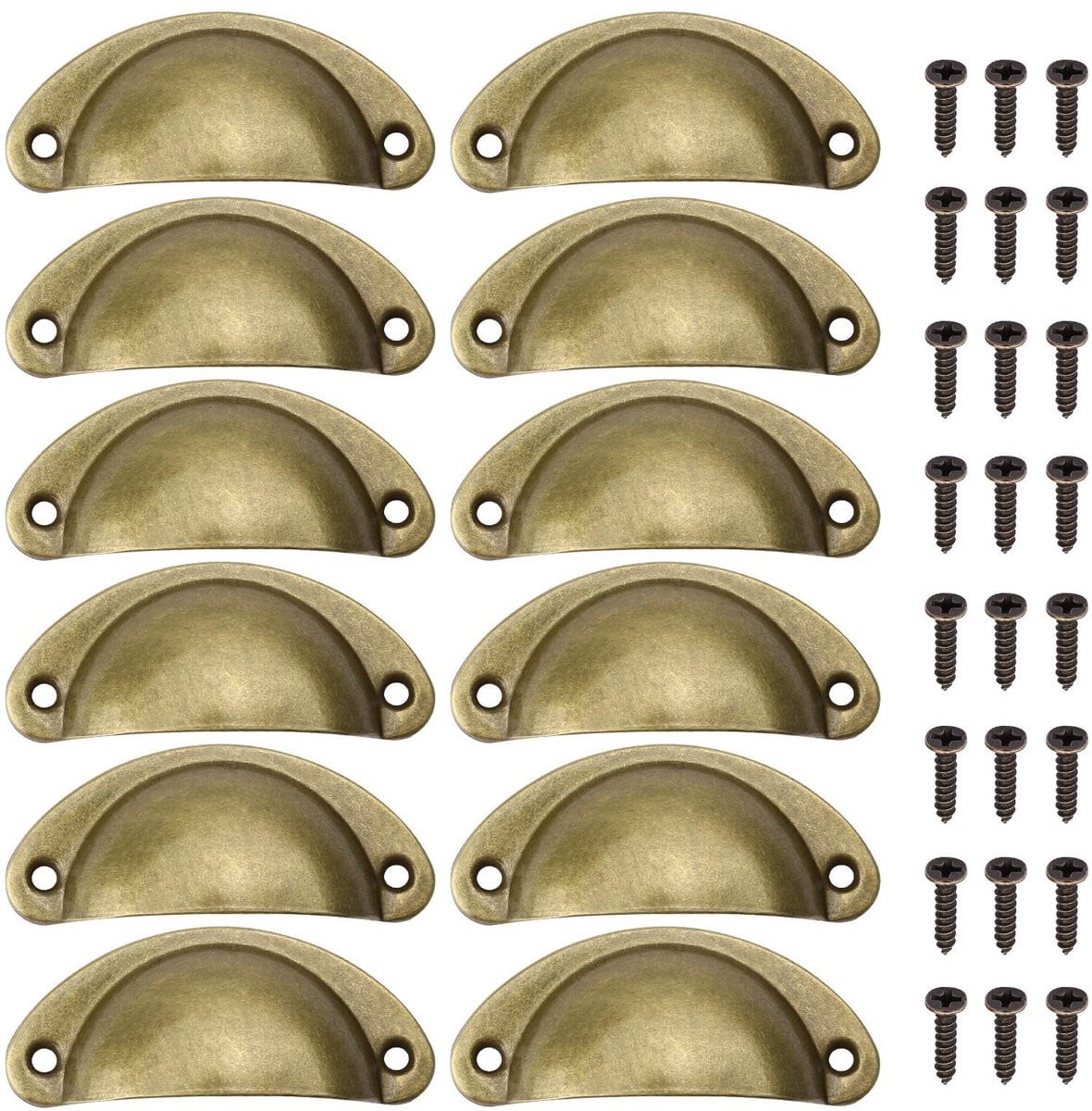 Allecto Vintage shell cup trekgrepen - Retro kastknoppen - Antiek