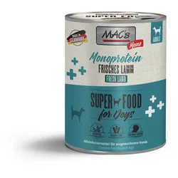 MAC's Dog MONO Sensitive 800g Dose Hundenassfutter Sparpaket 12 x 800 Gramm Lamm