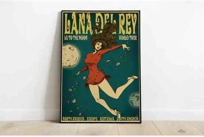 Inspire Essentials Lana Del Rey Aesthetic Canvas Poster Vintage Music Album Wall Art Decor 3 xxl