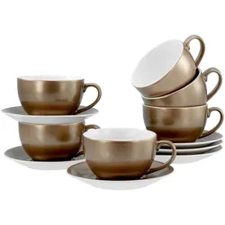 creaTable Cappuccinoset 12-tlg GOLDEN DAYS - B/H/T ca. 49.00x29.00x23.50