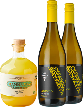 Weinpaket - Limoncello Spritz - Prosecco Treviso Extra Dry & Limoncello Mamma Mia! - 3 Fl.