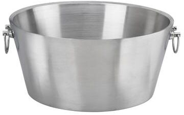 Kraftware 19-inch Brushed Stainless Steel Double-wall Insulated Beverage Tub