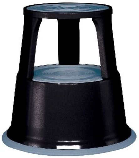 Tabouret roulant acier feuille gris clair H. avec/sans charge 430/440mm D. dessus 295mm D. dessous 435mm ; WEDO (212.137)