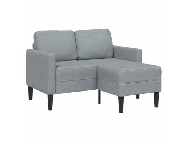 LPERTGFHU 2-Sitzer-Sofa, L-Form Chaiselongue Hellgrau, Stoff-Polstersofa Robustes Metall-Holz-Gestell, Platzsparendes Eckdesign